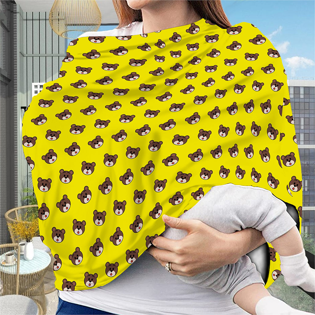 Bear Emoji Pattern Print Baby Seat Cover