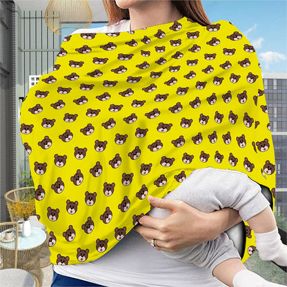 Bear Emoji Pattern Print Baby Seat Cover