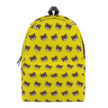 Bear Emoji Pattern Print School Backpack
