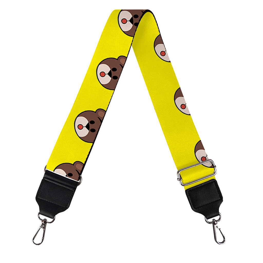 Bear Emoji Pattern Print Bag Strap