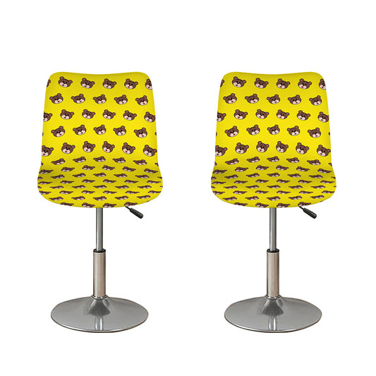 Bear Emoji Pattern Print Bar Stool Covers