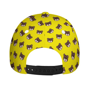 Bear Emoji Pattern Print Baseball Cap