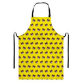 Bear Emoji Pattern Print Bib Apron With Pocket