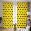 Bear Emoji Pattern Print Dimout Pencil Pleat Curtains