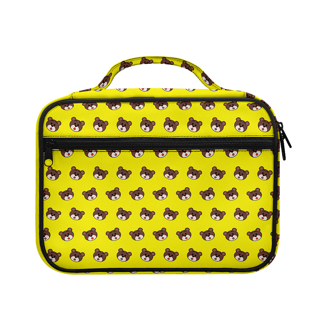 Bear Emoji Pattern Print Briefcase Bible Bag