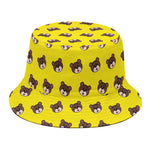 Bear Emoji Pattern Print Bucket Hat