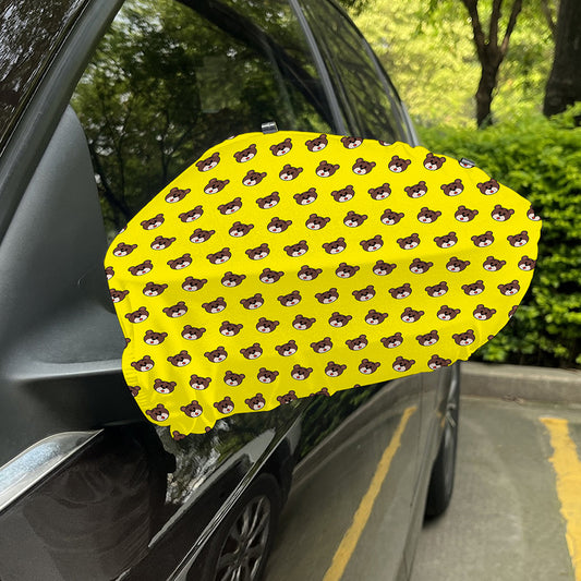 Bear Emoji Pattern Print Car Side Mirror Covers