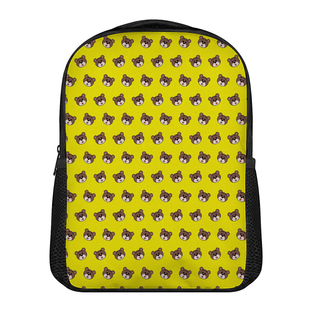 Bear Emoji Pattern Print Casual Backpack