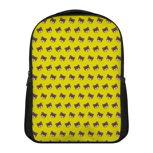 Bear Emoji Pattern Print Casual Backpack
