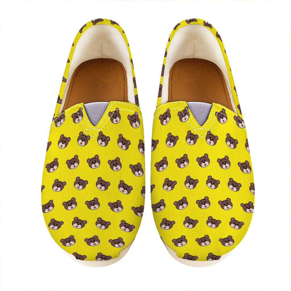 Bear Emoji Pattern Print Casual Shoes