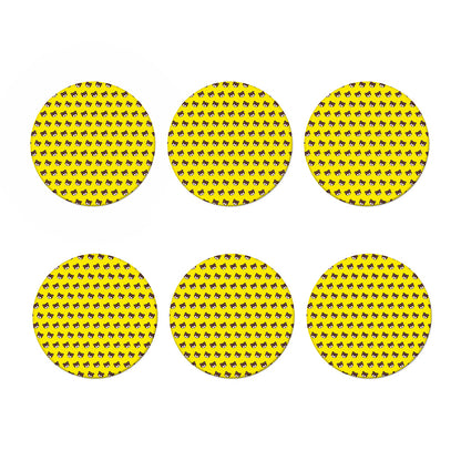 Bear Emoji Pattern Print Coaster Set