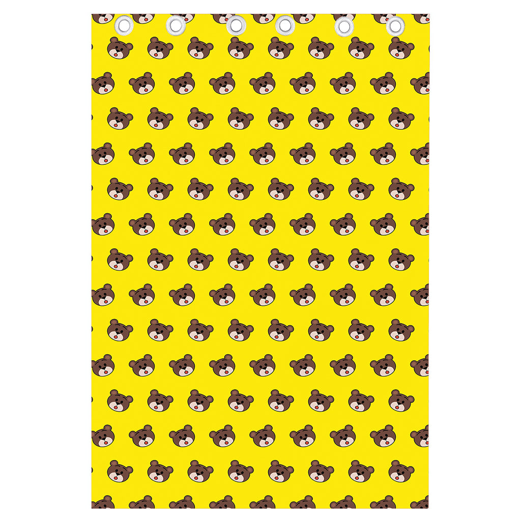 Bear Emoji Pattern Print Curtain