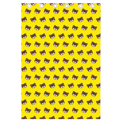 Bear Emoji Pattern Print Curtain