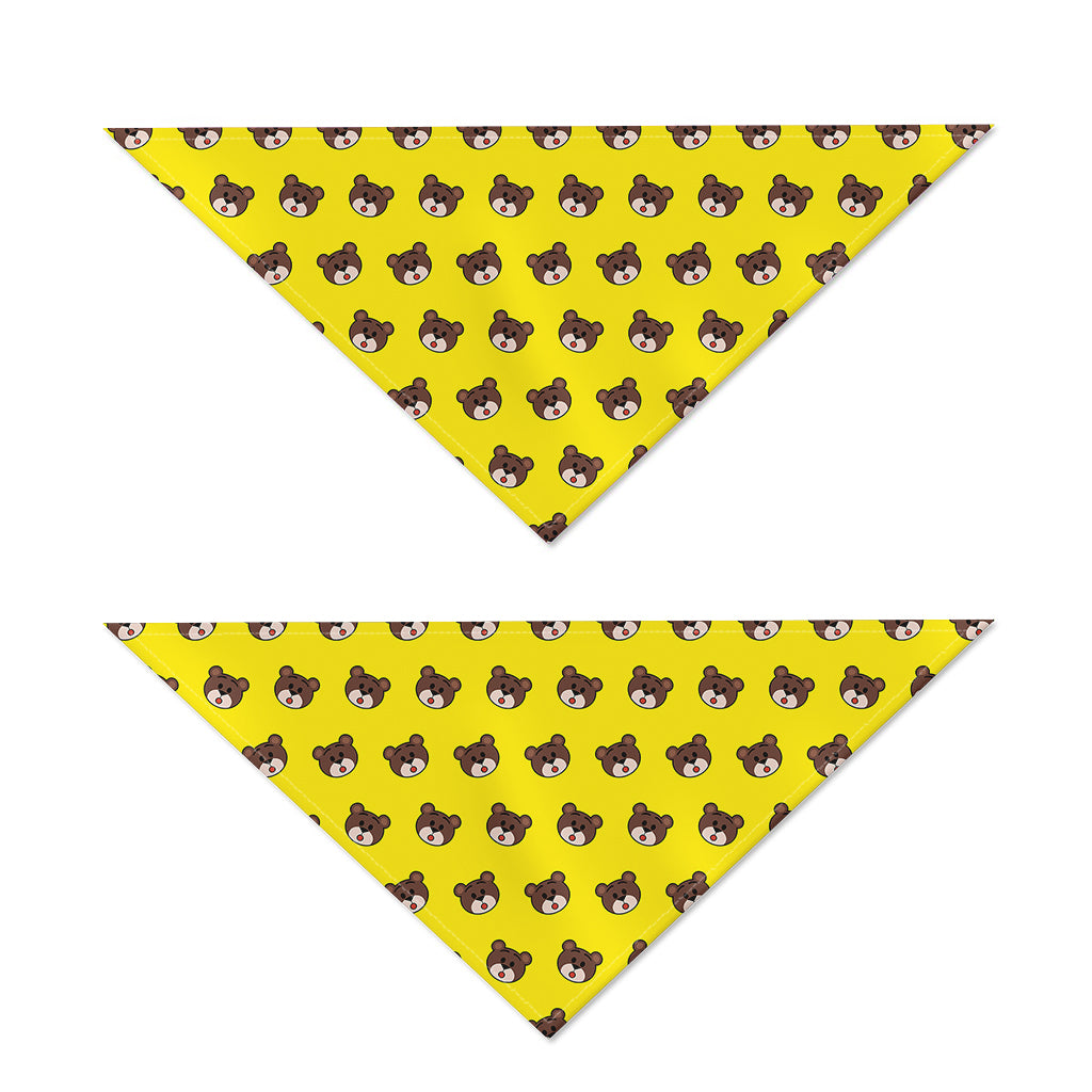 Bear Emoji Pattern Print Dog Bandana