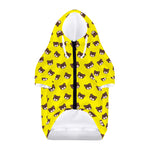 Bear Emoji Pattern Print Dog Zip Up Hoodie