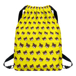 Bear Emoji Pattern Print Drawstring Backpack