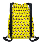 Bear Emoji Pattern Print Drawstring Backpack
