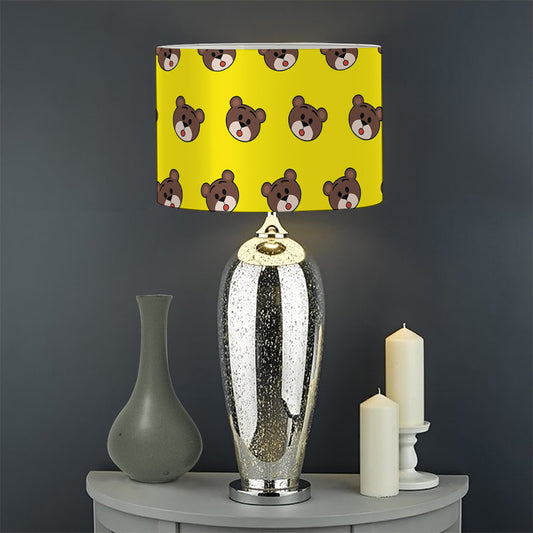 Bear Emoji Pattern Print Drum Lamp Shade