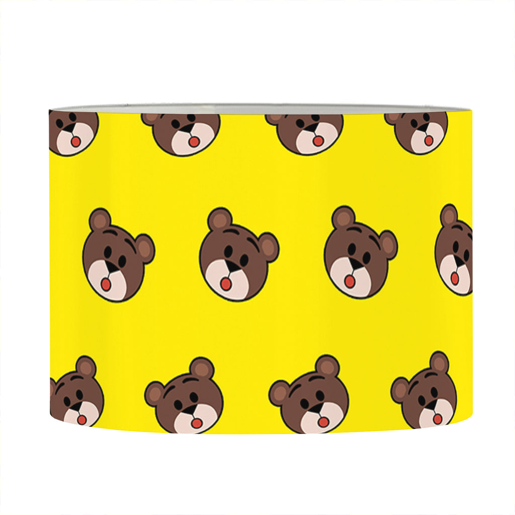 Bear Emoji Pattern Print Drum Lamp Shade