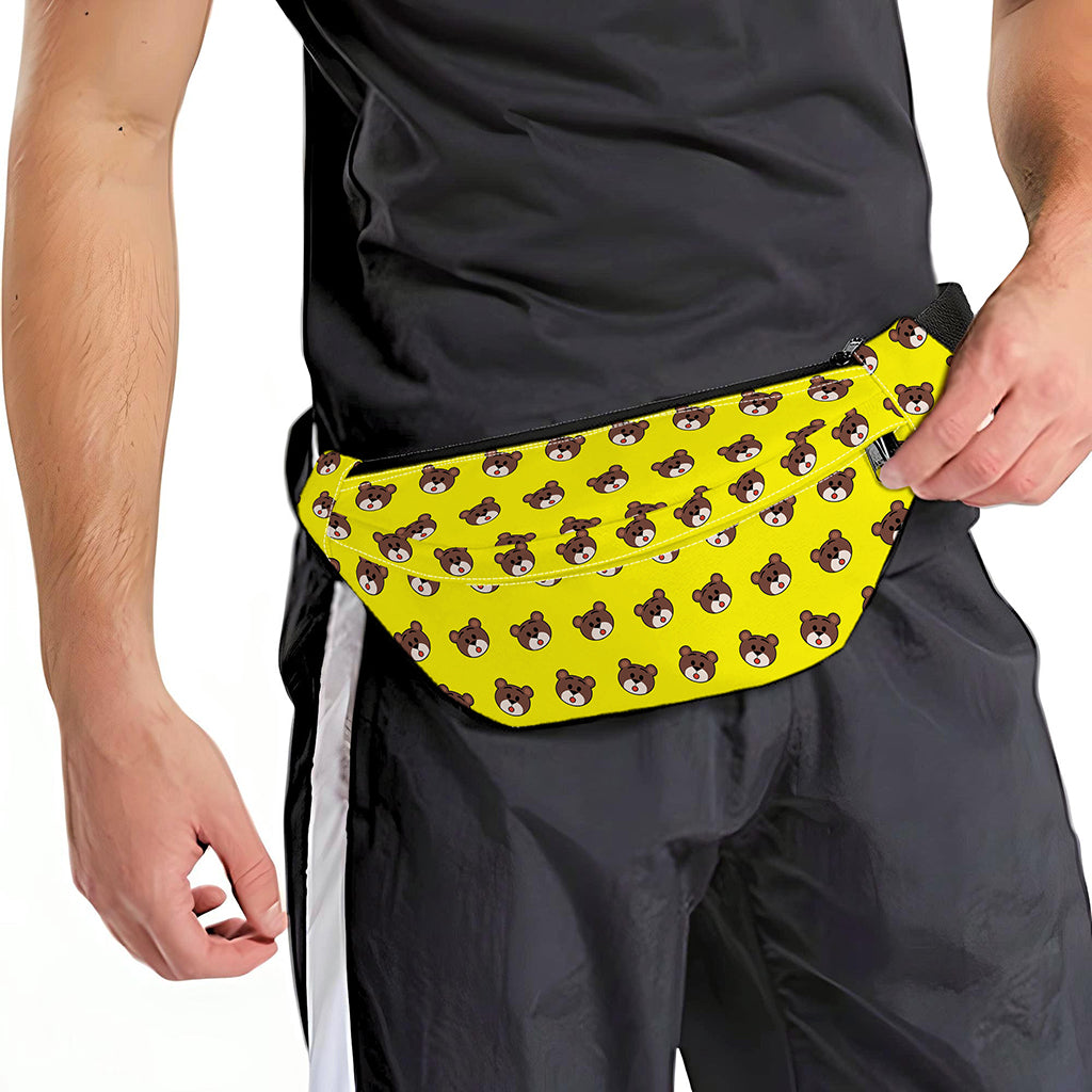 Bear Emoji Pattern Print Fanny Pack