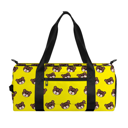 Bear Emoji Pattern Print Gym Bag