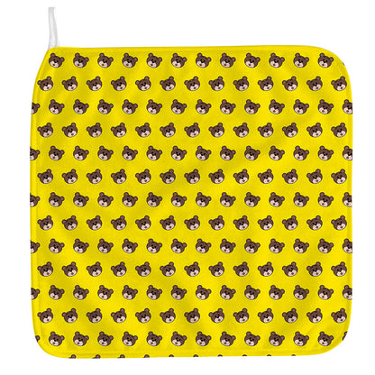 Bear Emoji Pattern Print Hand Towel