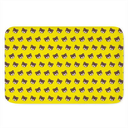 Bear Emoji Pattern Print Indoor Door Mat