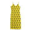 Bear Emoji Pattern Print Jersey Midi Cami Dress