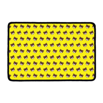 Bear Emoji Pattern Print Kitchen Mat