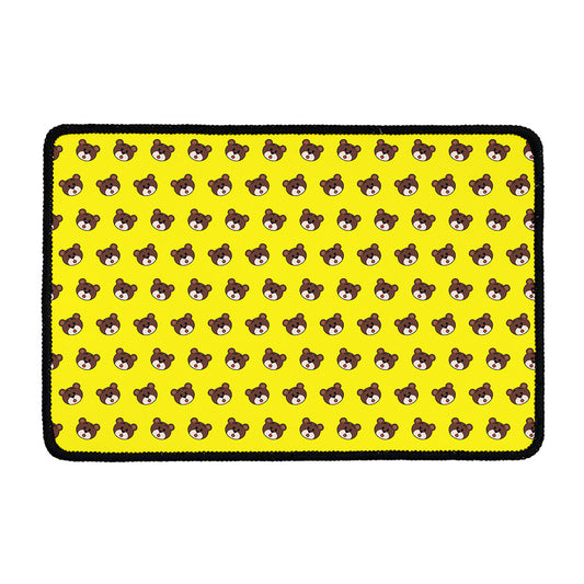 Bear Emoji Pattern Print Kitchen Mat