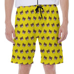 Bear Emoji Pattern Print Men's Beach Shorts