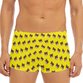 Bear Emoji Pattern Print Men's Short Boxer Briefs