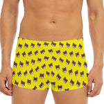 Bear Emoji Pattern Print Men's Short Boxer Briefs