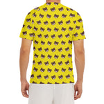Bear Emoji Pattern Print Men's Short Sleeve Rash Guard