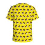 Bear Emoji Pattern Print Men's Sports T-Shirt
