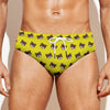 Bear Emoji Pattern Print Men's Swim Briefs