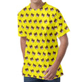 Bear Emoji Pattern Print Men's Velvet T-Shirt