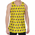 Bear Emoji Pattern Print Men's Velvet Tank Top