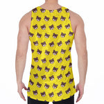 Bear Emoji Pattern Print Men's Velvet Tank Top