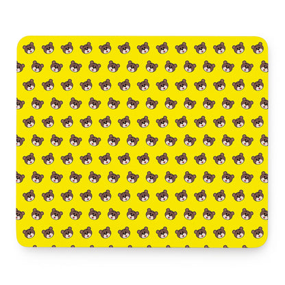 Bear Emoji Pattern Print Mouse Pad