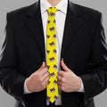 Bear Emoji Pattern Print Necktie
