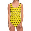 Bear Emoji Pattern Print One Piece Swimsuit