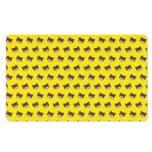 Bear Emoji Pattern Print Polyester Doormat