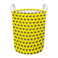 Bear Emoji Pattern Print Round Laundry Basket