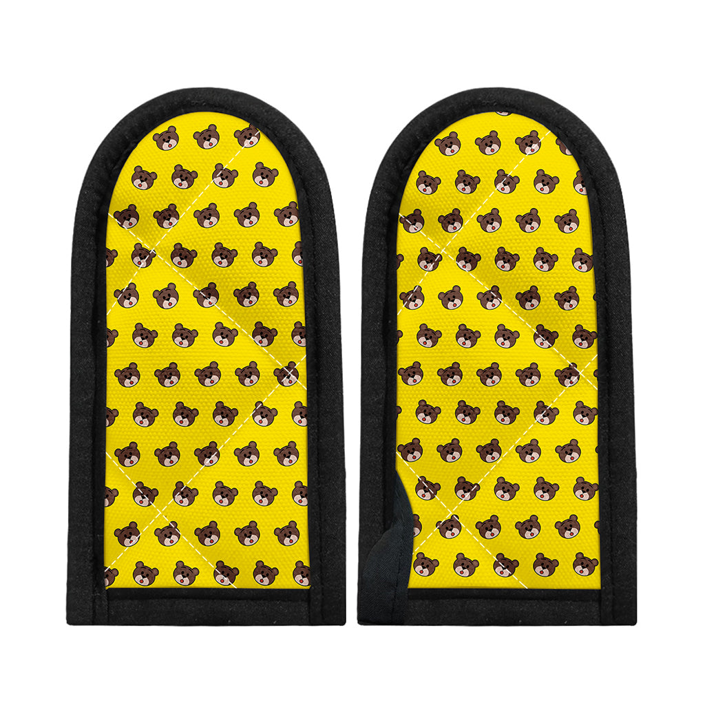 Bear Emoji Pattern Print Skillet Handle Cover