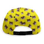 Bear Emoji Pattern Print Snapback Cap