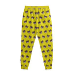 Bear Emoji Pattern Print Sweatpants