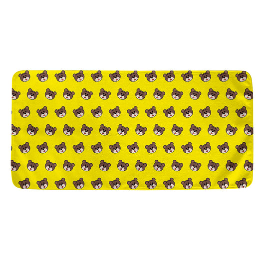 Bear Emoji Pattern Print Towel