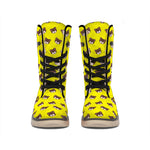 Bear Emoji Pattern Print Winter Boots