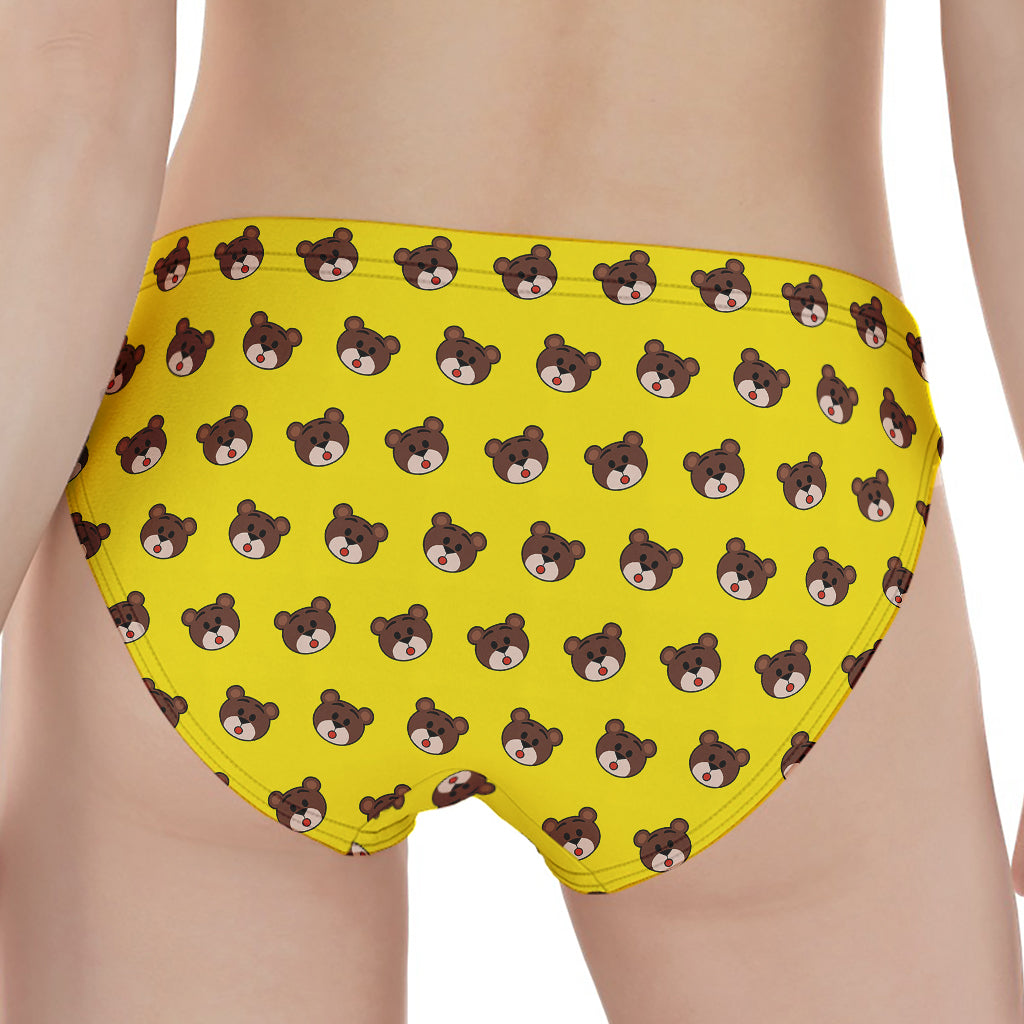 Bear Emoji Pattern Print Women's Panties